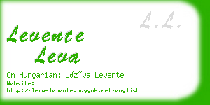 levente leva business card